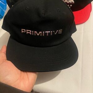 Primitive Black and Pink Logo Cap